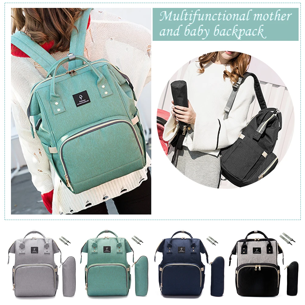 

Fashion Large Capacity Backpack Oxford Cloth Zip Bagpack Mummy Shoulder Bag For Travel Fashion Baby Safe Care health