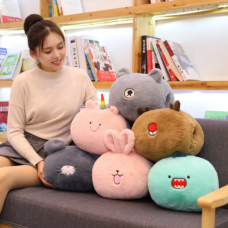 

Hot Soft 30*35CM New Dinosaur Plush Toys Cartoon Rabbit Mouse Cute Stuffed Toys for Kids Children Birthday Gift Warm Hand Pillow