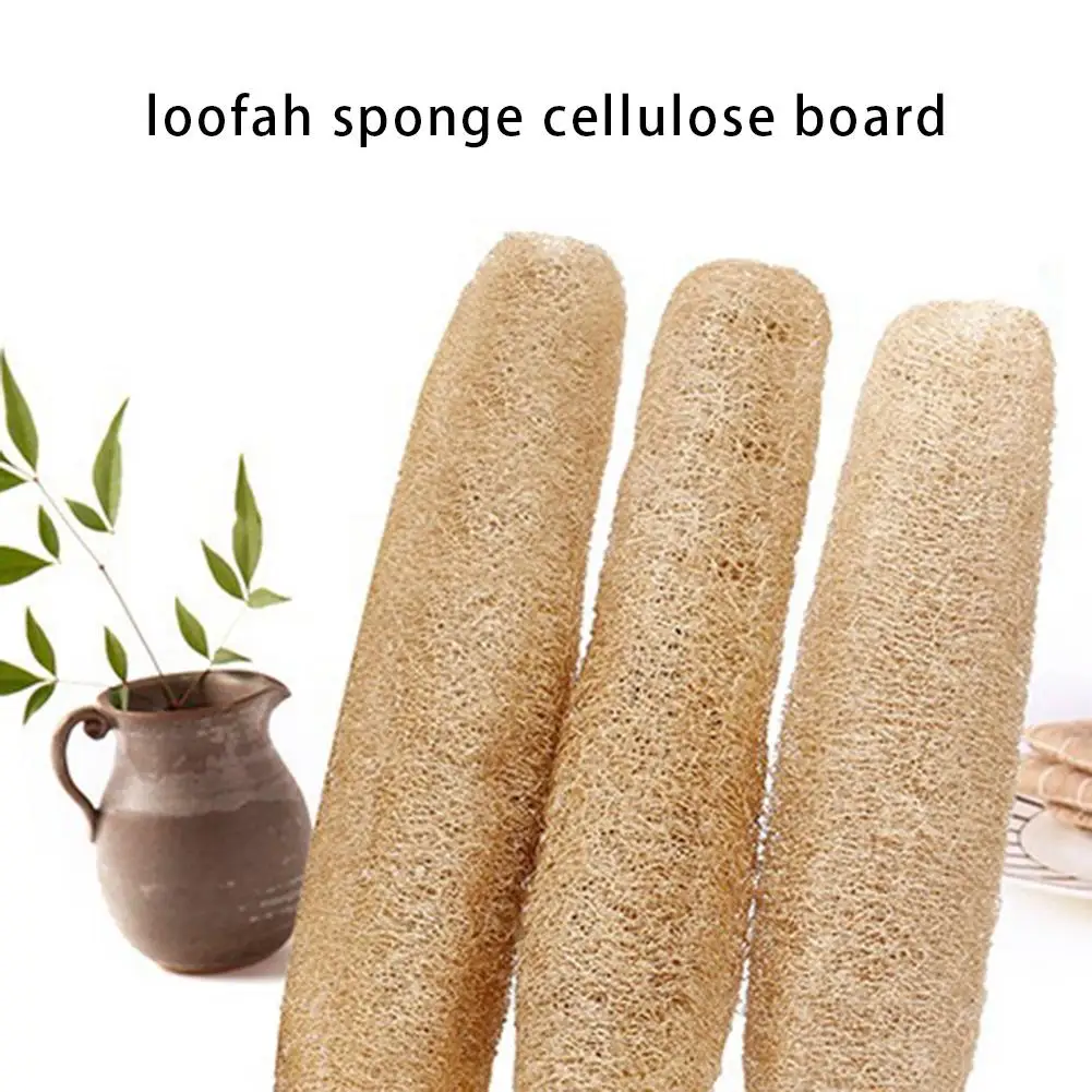

Full Loofah Natural Exfoliating Biodegradable Loofah Sponge Cellulose Natural Shower Sponge Scrubber For Kitchen Bathroom Health