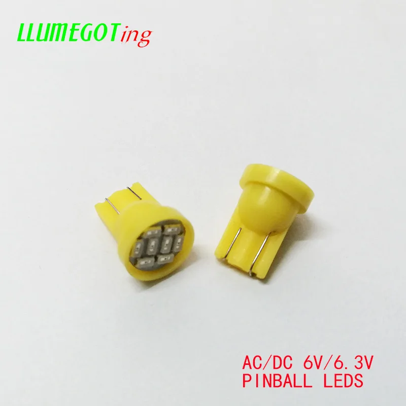 50 шт. 194 T10 #555 танкетка 8 SMD 1206 3014 неполярность несколько цветов AC DC 6V 6 3 V Bally пинбол