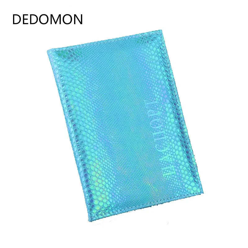 Блестящая Обложка для паспорта ящерицы 6 цветов синяя сумка стандартный размер