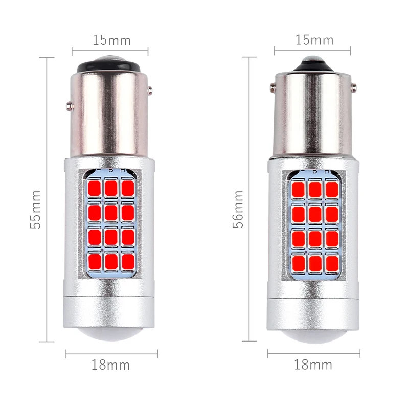 1156 1157 3157 7443 S25 T20 T25 BA15S BAY15D Светодиодные красные стоп-сигналы Лампы Задний третий
