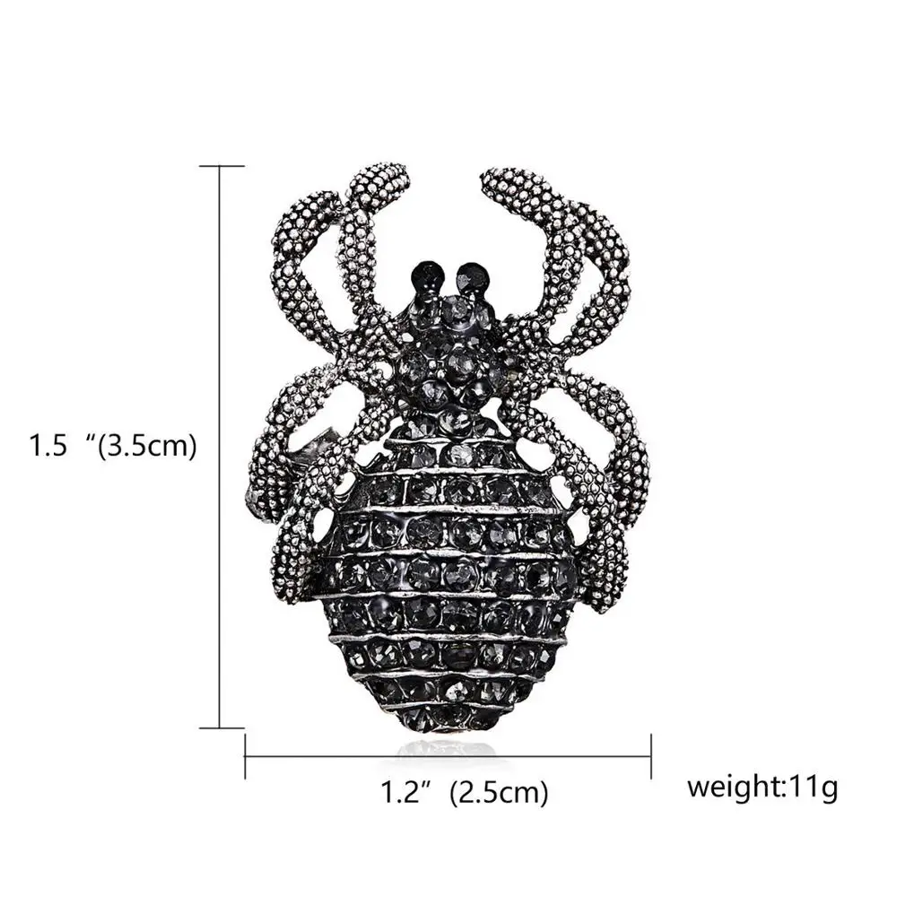 

Rinhoo Fashion Unisex Spider Brooches Ladies Cute Delicate Bee Brooch Rhinestone Pin Brooch Enamel Jewelry Gift Costume Brooch