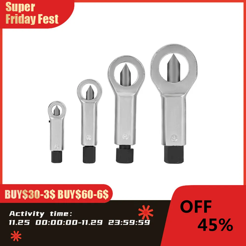 

9-27mm Break Damaged Nuts Splitter Cracker Rust Nut Manual Remover Tool Cracker Remover Tool Professional Nut Extractor Splitter