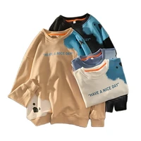 sweatshirtfor fall mens and womens crewneck hoodie letter print comfortable and breathable casual coat five colorss 3xl