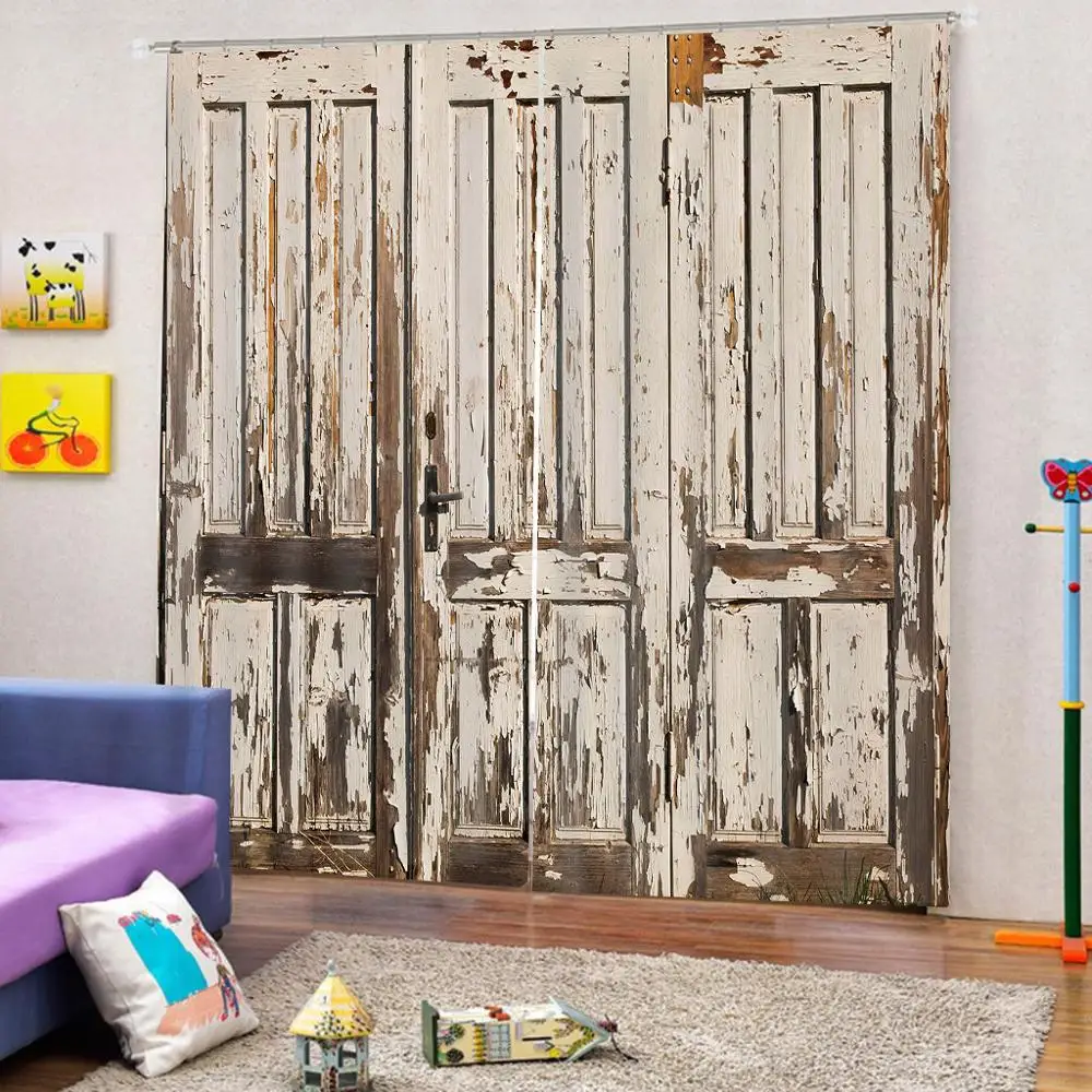 Старинная деревянная дверь в американском стиле с белыми красками гаражные