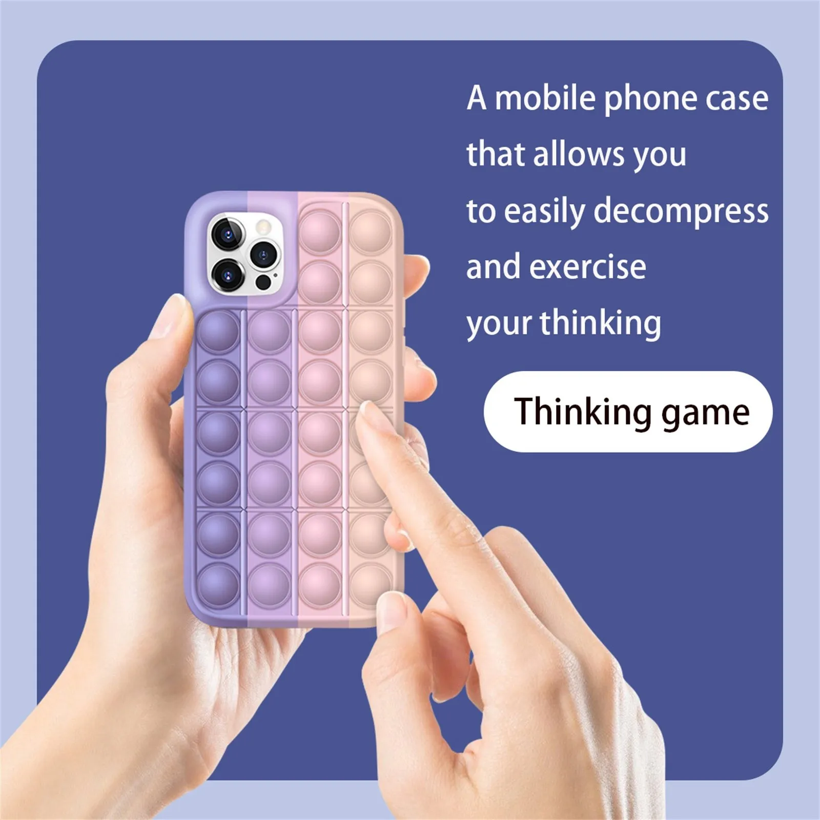 

Popit Push Bubble Sensory Antistress Phone Case Toys Back Cover Reliver Stress For Iphone 11 Pro Silicone Shockproof Soft Shell