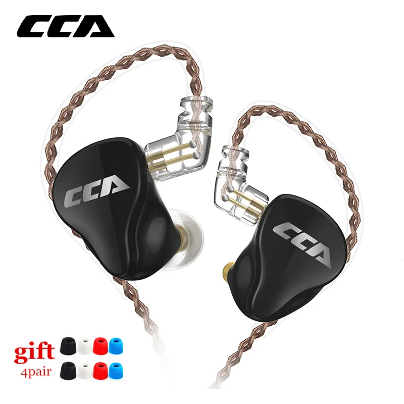 Наушники вкладыши CCA CA16 1DD + 7BA гибридные Hi Fi наушники с 2 контактным кабелем C12 C16 ZSX
