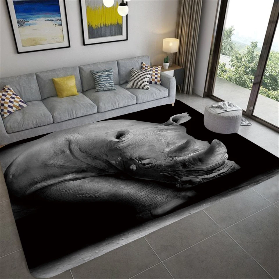 

Home Fashion The Floor 3DAnimal Printed Large Carpet Living Room Soft Sponge Bathroom Mat Absorb Anti-Slip Felpudo Tapis Tappeto