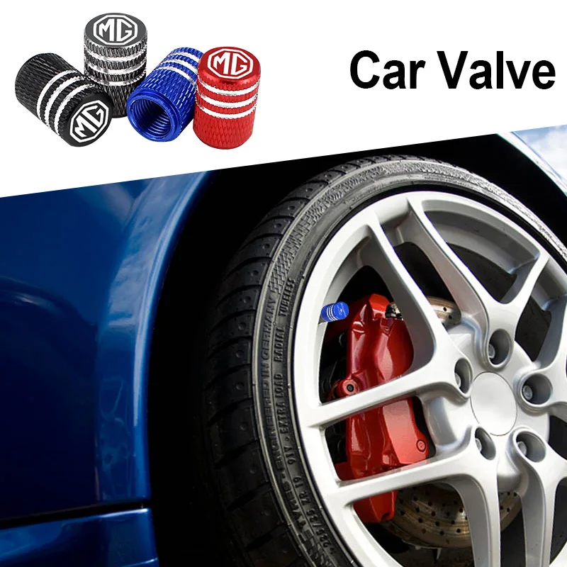 

4pc Four-color Aluminum Alloy Car Tire Valve for MG GT EZS Hevtor MG3 MG5 MG6 MG7 TF ZR ZS ES HS GS Morris 3Auto Car Accessories