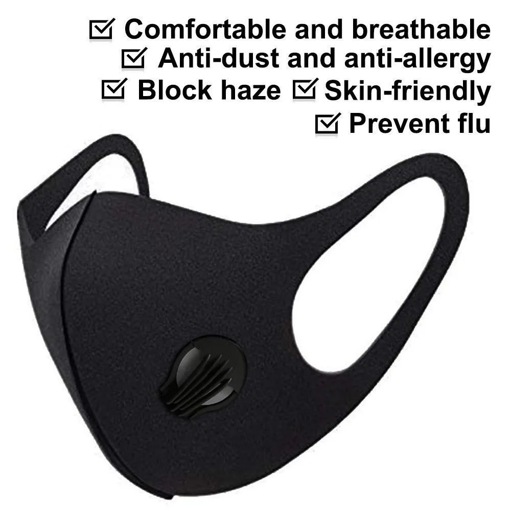 1pc/3pcs/5pcs Cycling Face Mask Outdoor Multi Layer 2020 Large Storage Anti Dust Air Purifying PM2.5 Carbon Filter | Спорт и
