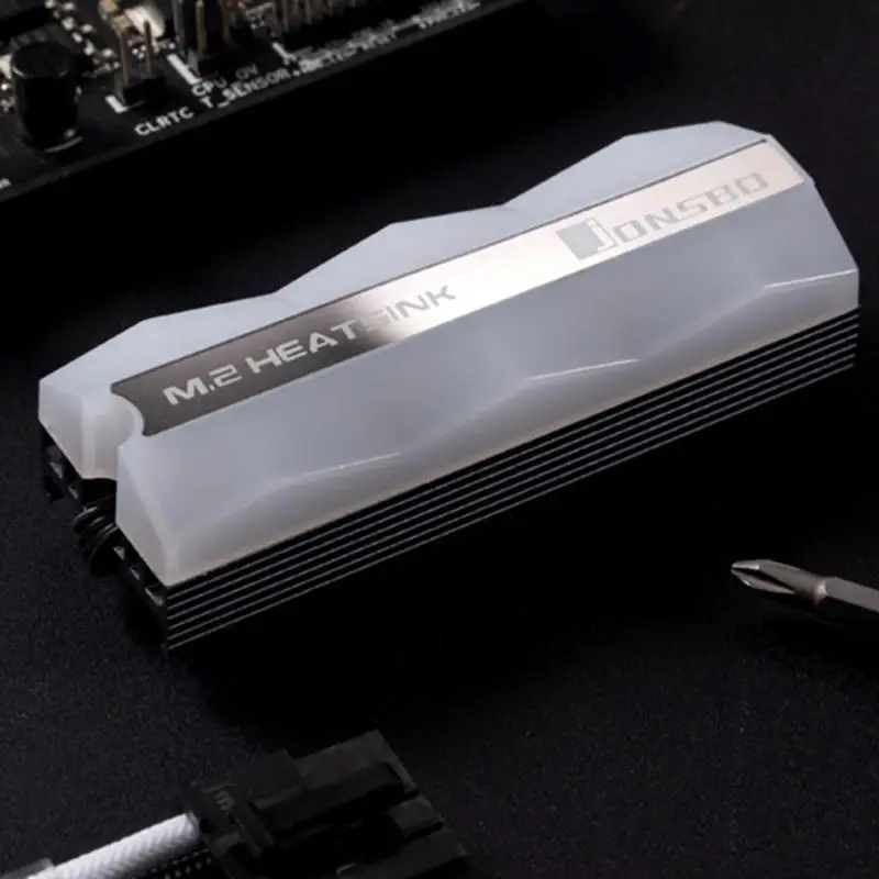M.2-2 красочное освещение алюминиевый сплав M.2 2280 радиатор SSD вентилятор контактный радиатор твердотельный жесткий диск охлаждающая подставка