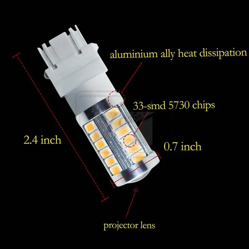YaaGoo для дневных ходовых огней DRL лампа 3157 T25 5730 чип 33SMD светодиодный Фиолетовый |