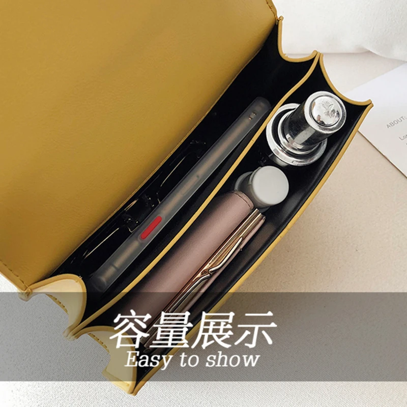 

Niche high-end handbags 2021 new trendy Korean style simple one-shoulder chain small square bag