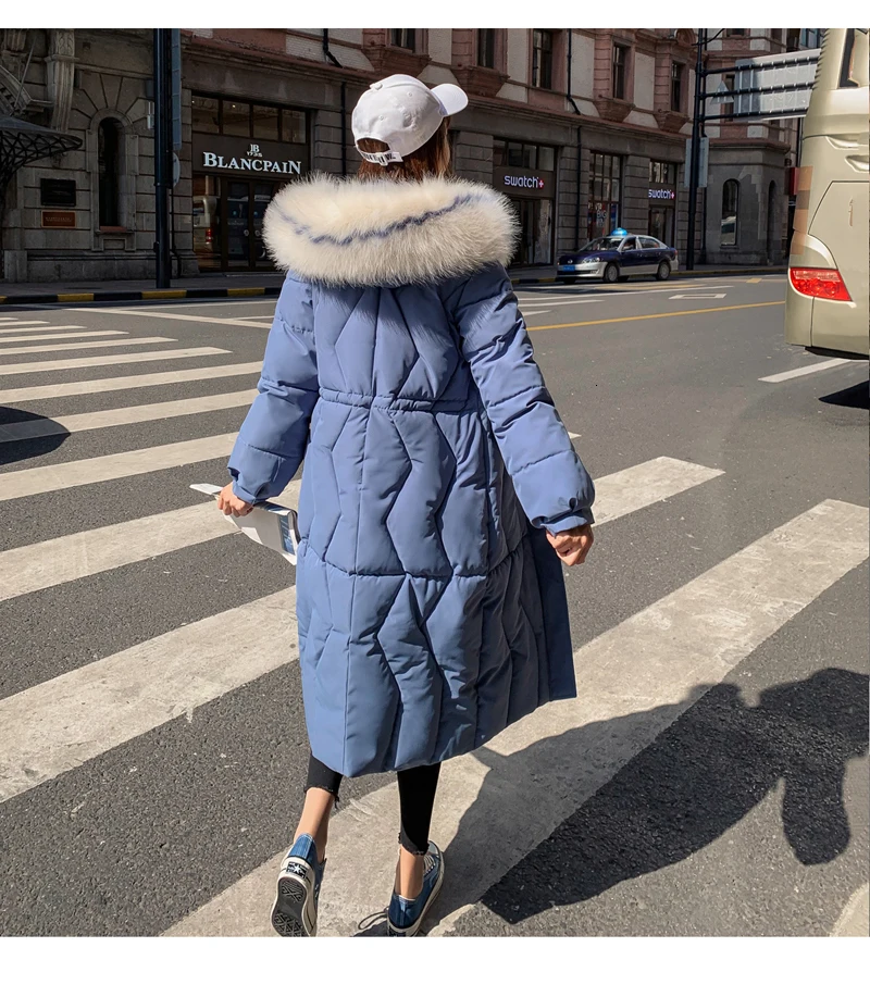 Зимняя шуба с капюшоном с капюшоном Толстый теплый рыхлый хлопок Ватные парки