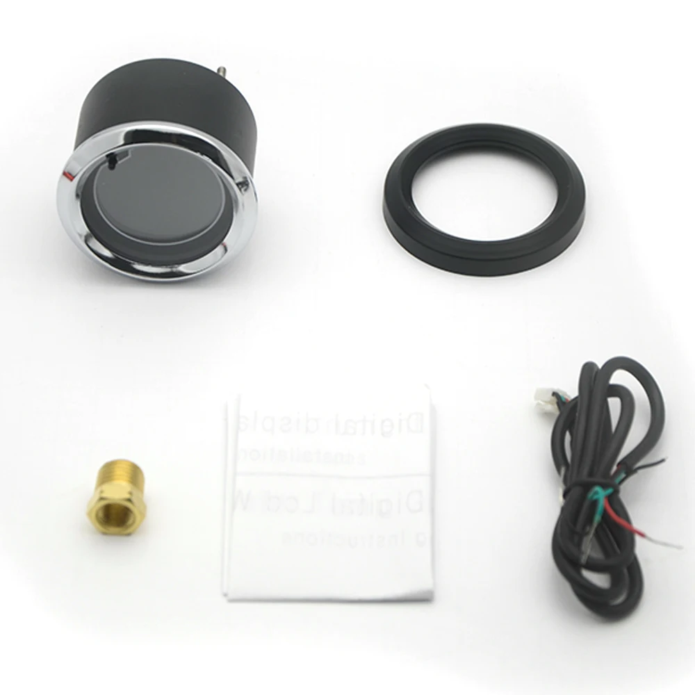 52 мм Датчик температуры воды цифровой ЖК дисплей 7 цветов с датчиком|display 7|display