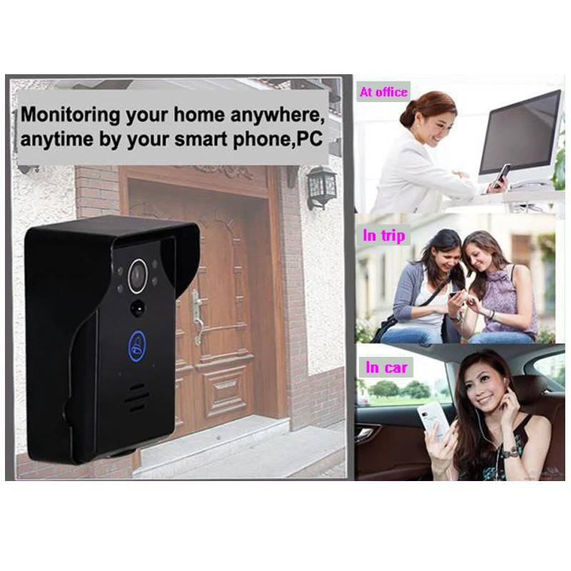 Видеодомофон умный беспроводной дверной звонок с Wi-Fi для безопасности домашний