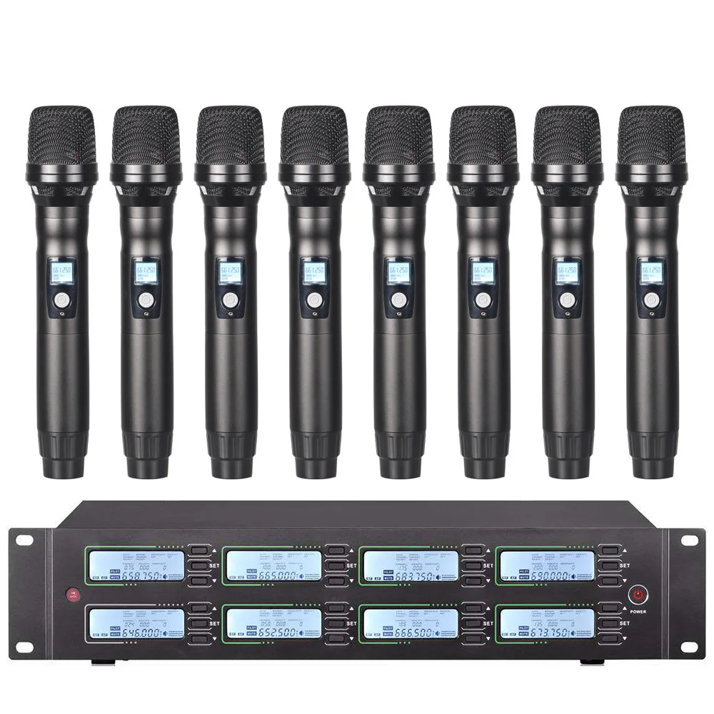 

Professional UHF wireless microphone system metal handheld microphone for family KTV marriage performance outdoor activities