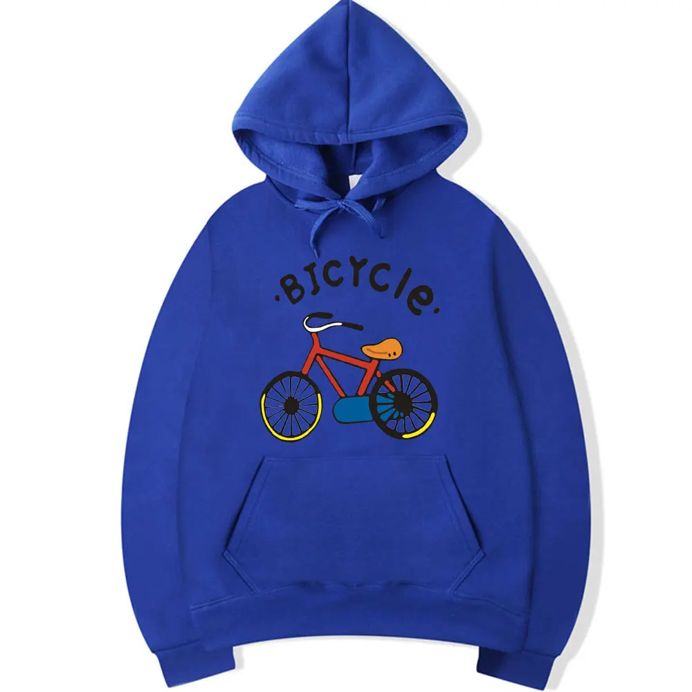 Мужская толстовка с принтом велосипеда Приталенная капюшоном в стиле хип-хоп