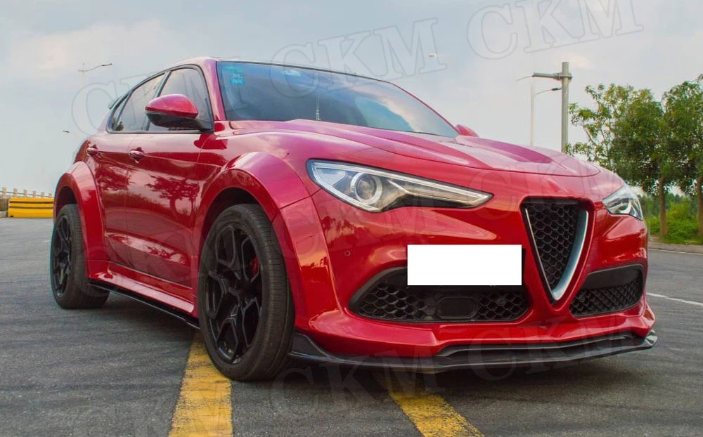 Боковые юбки из углеродного волокна/FRP для Alfa Romeo Stelvio 2017 2018 2019 бампер двери Нижняя