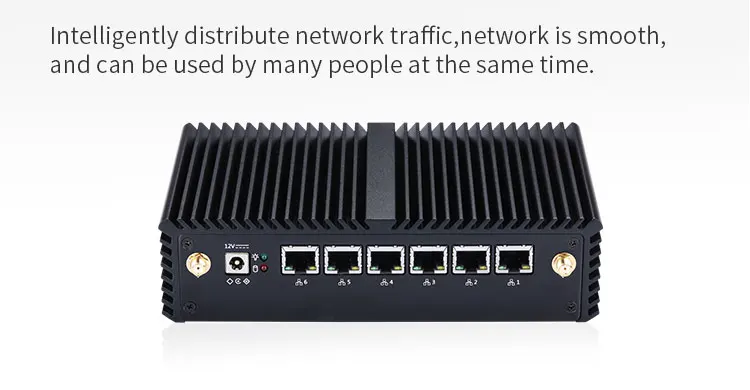QOTOM Мини ПК Core i3 i5 i7 безвентиляторный ВПН компьютер 6 гигабитный Nic LAN AES-NI Pfsense брандмауэр сервер Ubuntu Sophos Q555G6 Q575G6