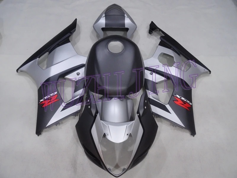 Кузов GSXR 1000 2004 Пластиковые обтекатели GSX R 1000 03 материя серебристый черный кузов GSX-R1000 2003-2004 K3