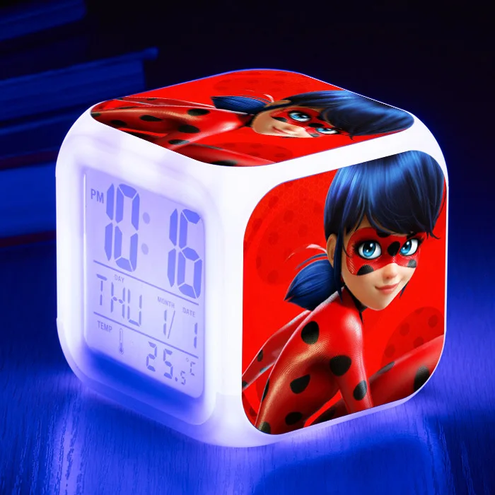 19 Girls Boys Toy Kids Alarm Clock wekker digital Alarm clock Animation Alarm clock wake up light reveil table reloj despertador - Цвет: 19