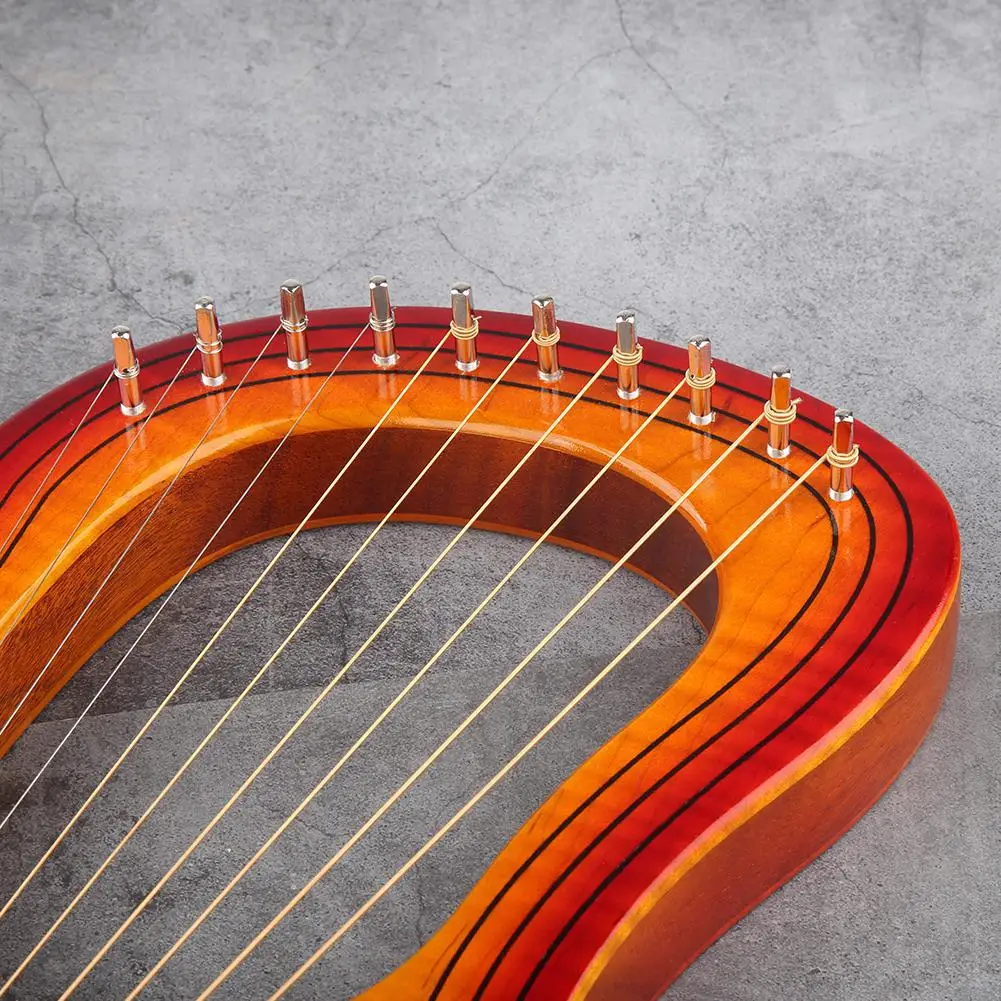 Высокое качество 10-String деревянный Лира Арфы металлическими струнами из красного