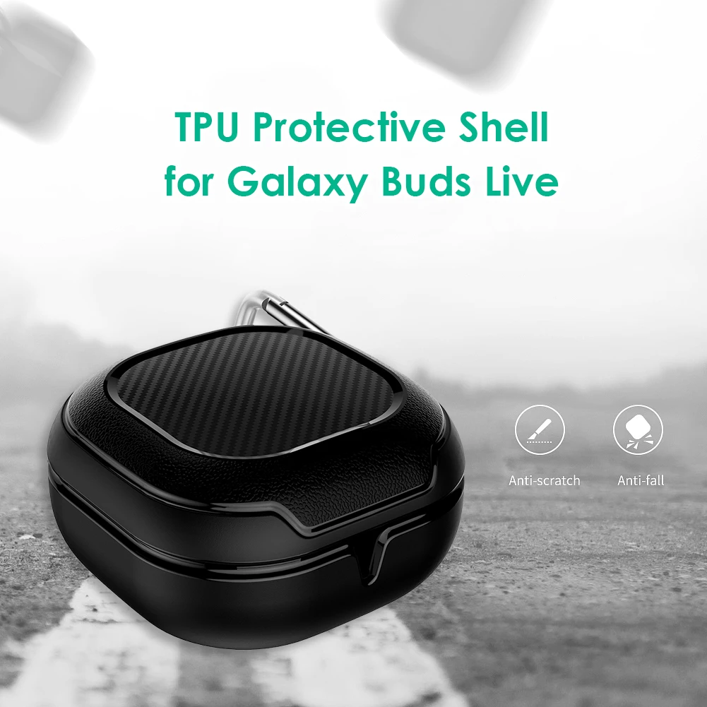 

Wireless Hollow Out Design Case TPU Protective Case Cover with Carabiner Carrying Hard Protective Case Cover