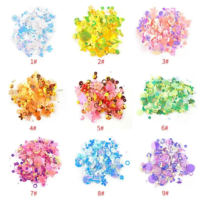 

Mix Sequin for Craft Glitter Star Heart Flower Unicorn Mermaid Rabbit Shell Sequins Paillettes DIY Manicure Nail Art Decor