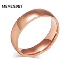 6 мм классическое кольцо из розового золота для женщин и мужчин из нержавеющей стали для пары свадебные ювелирные изделия оптом