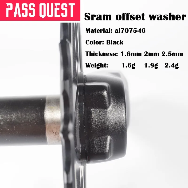 Washer 1.6mm 2mm 2.5mm Al7075-T6 For Sram Crank Pass Quest Gxp Offset | Спорт и развлечения