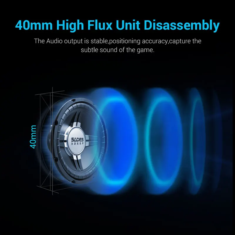 SADES WOLFANG Headset Gamer 7.1 Surround Noise Cancelling Gaming Headphones With Microphone SA901 for Laptop PC | Электроника