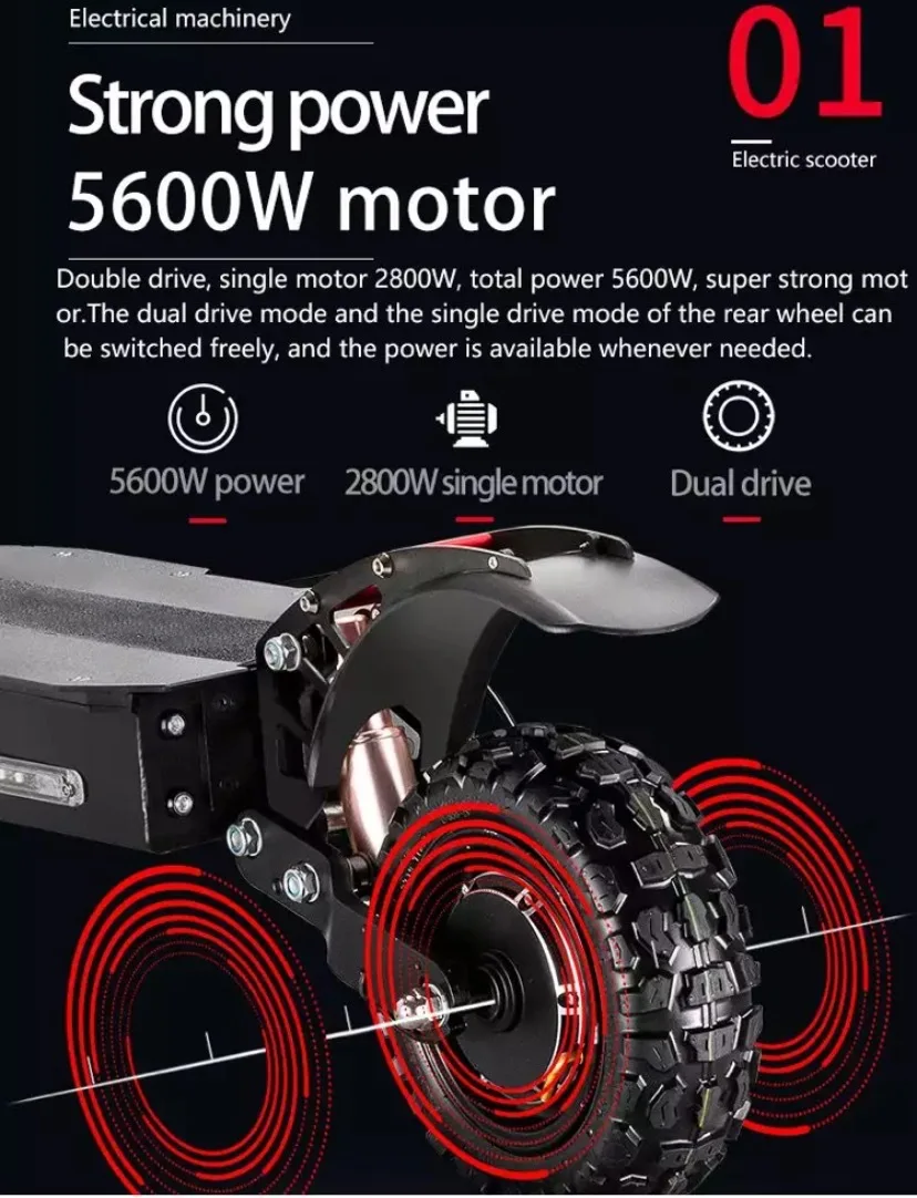 Горячий взрослый Электрический скутер с 60V/2800W большой аккумулятор путешествия