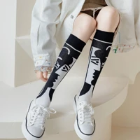 womens spring and autumn calf high stockings avatar pattern personality trendy japanese long tube wings kawaii college style