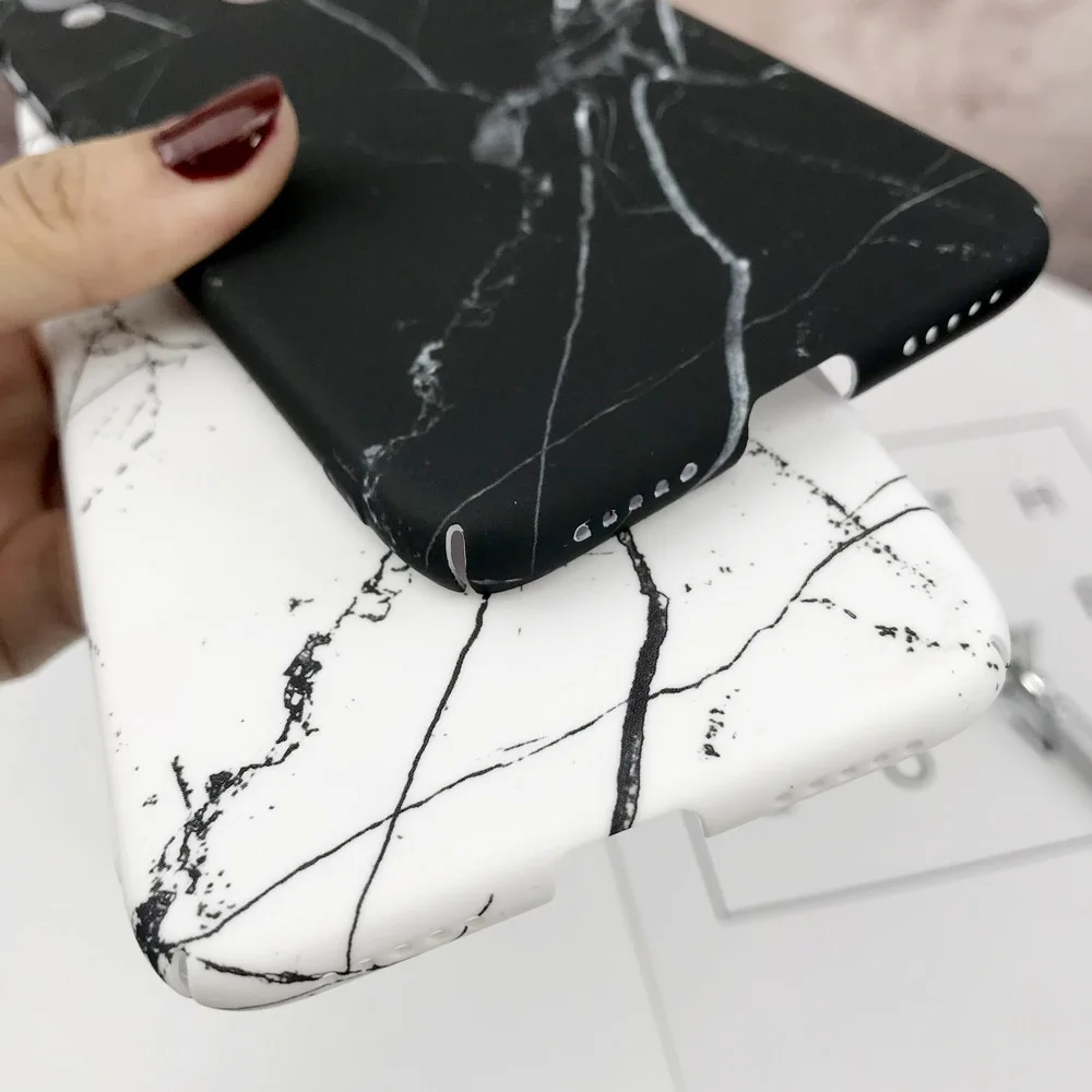 Чехол для телефона s для Xiaomi Redmi Note 7 8 Pro, чехол из жесткого поликарбоната, Мраморная матовая задняя крышка, чехол для Xiaomi Redmi Note 7, чехол