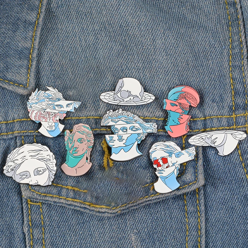 Статуя Pin скульптура эмали штырь греческие статуи угол отворотом Badgess для одежды