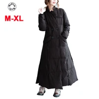 woxingwosu stand collar down jacket split fork original design womens down coat