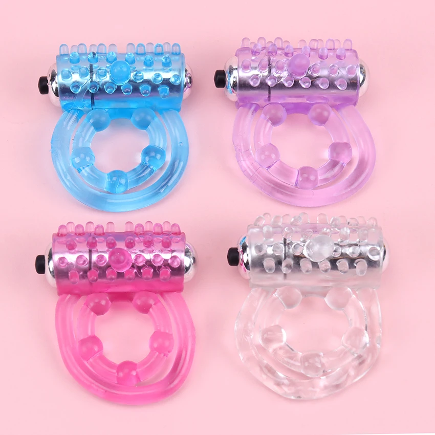 Мини вибраторы Кольца двойное кольцо Женская эякуляция шар петля замок секс