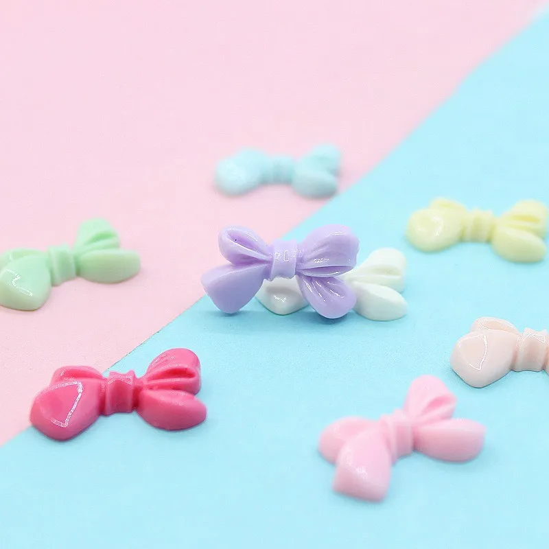 20 штук Kawaii из смолы) с плоским дном бантики Запчасти ушной телефон оболочки