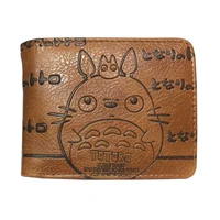 kawaii cartoon totoro wallet embossed leather purse kids gift lovely stitch cute bear short wallets id card holder coin pocket