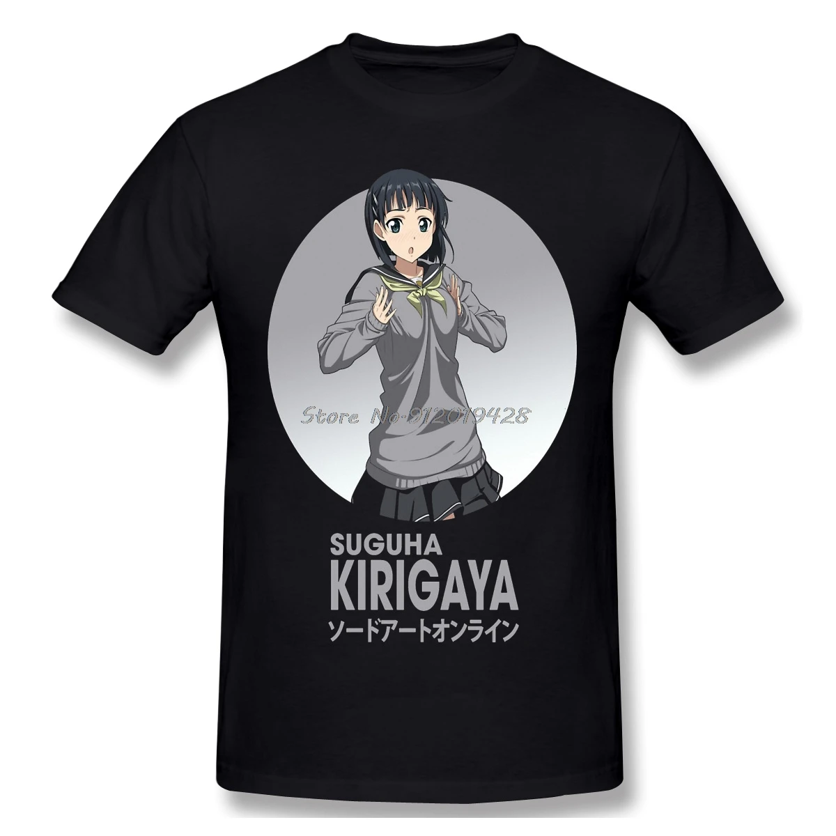 

Customization Clothing Sword Art Online Alicization Sao T-Shirt Suguha Kirigaya Anime Fashion Short Sleeve For Men