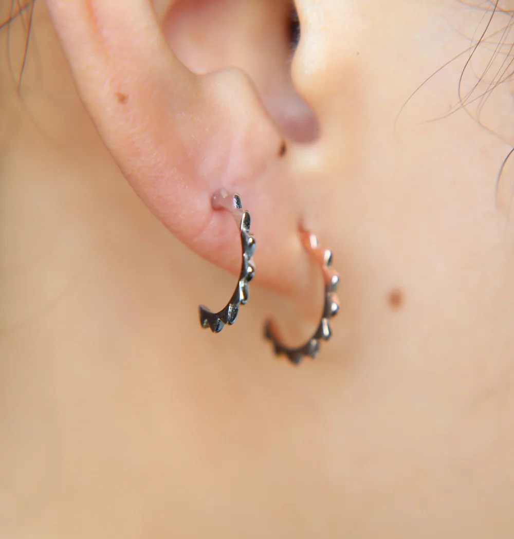 100% Стерлинговое Серебро 925 пробы дизайнерские маленькие серьги-кольца для женщин