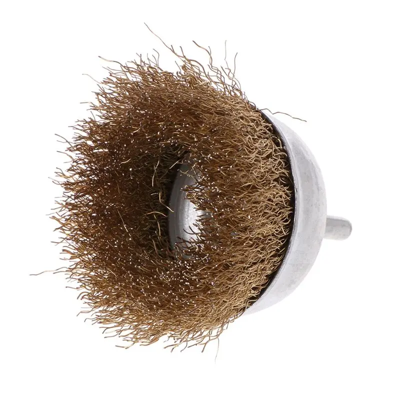 

1 Pcs Bowl Wire Brush 6mm Shank Diameter Flat Steel Wire Wheel Electric Drill Grinding Mill Polish Wheel Derusting Tool Power