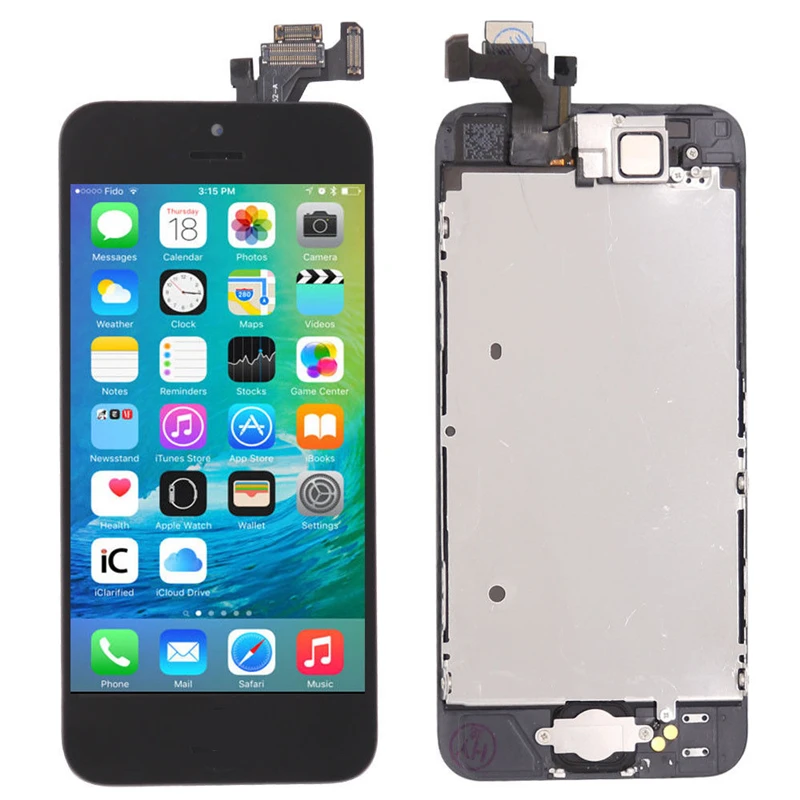 Для iPhone 5 экран полная сборка Дисплей дигитайзер Замена с фронтальной камерой