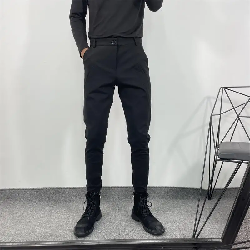 Men's Small Foot Pants Spring And Autumn New Dark Korean Version Of Fashion Casual Popular Large Pants