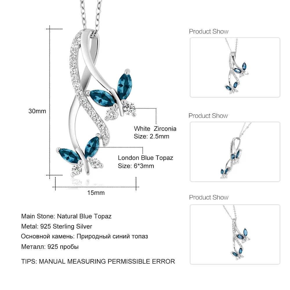Драгоценный камень 1 49 карат маркиза натуральный Лондон Голубой топаз Серебро 925