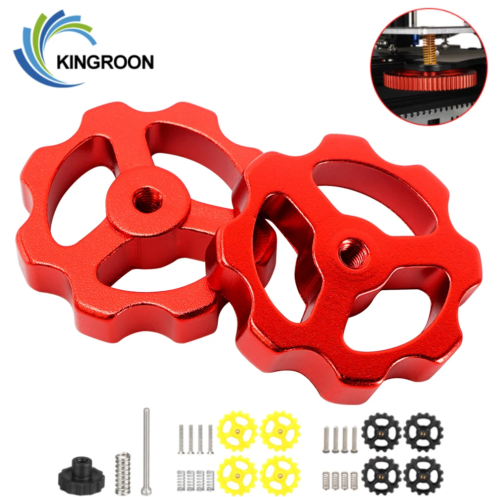 KINGROON 4Sets M3 M4 Screw Nuts Heat Bed Leveling Spring Knob Parts 3D Printer Print Platform Screw Calibration Leveling Modules