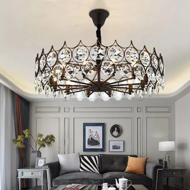 Kopen Post-Moderne Woonkamer Kristallen Kroonluchter Licht Luxe Slaapkamer Lamp High-End Luxe Sfeer Nieuwe Lampen En Lantaarns In 2021
