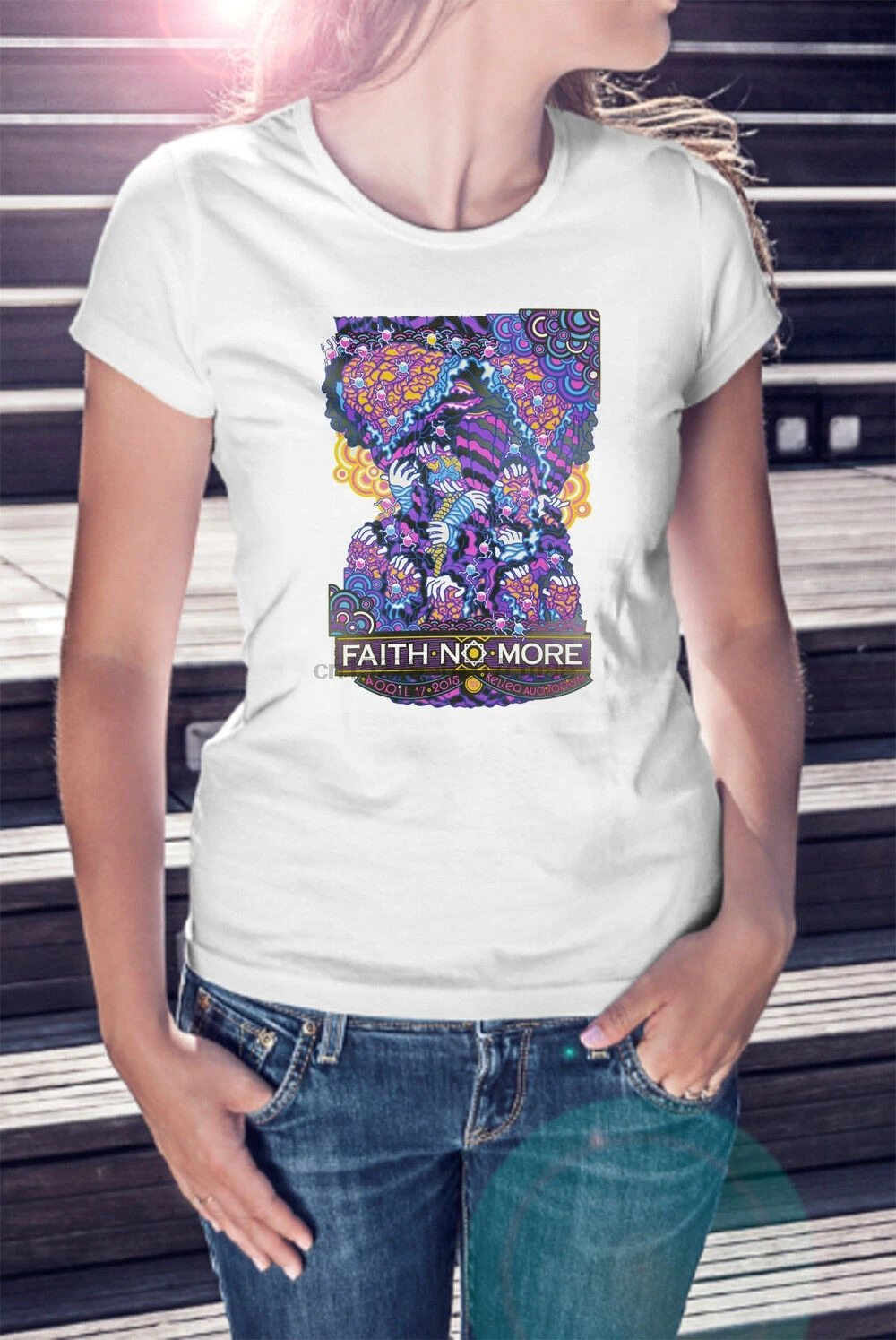 Женская футболка с металлическим ремешком FAITH NO MORE Майк Пэттон мистер бунгл